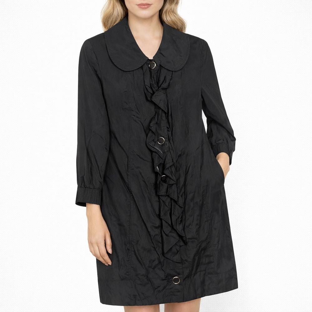 Kensie Girl Black Ruffle Long Sleeve Dress